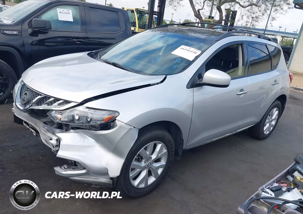 2012 Nissan Murano Sl VIN:JN8AZ1MUXCW121346 - 2