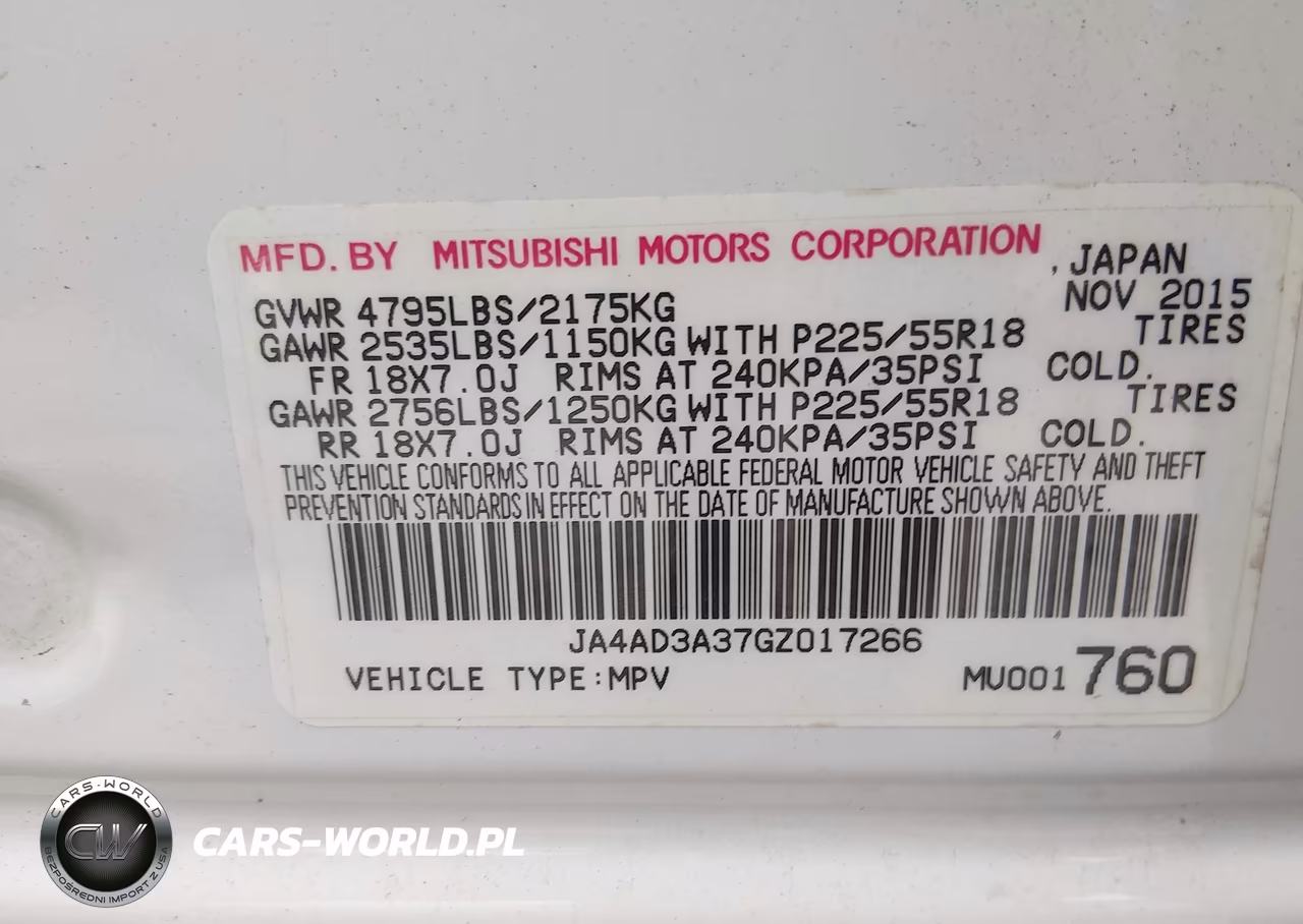 2016 Mitsubishi Outlander Sel VIN:JA4AD3A37GZ017266 - 9