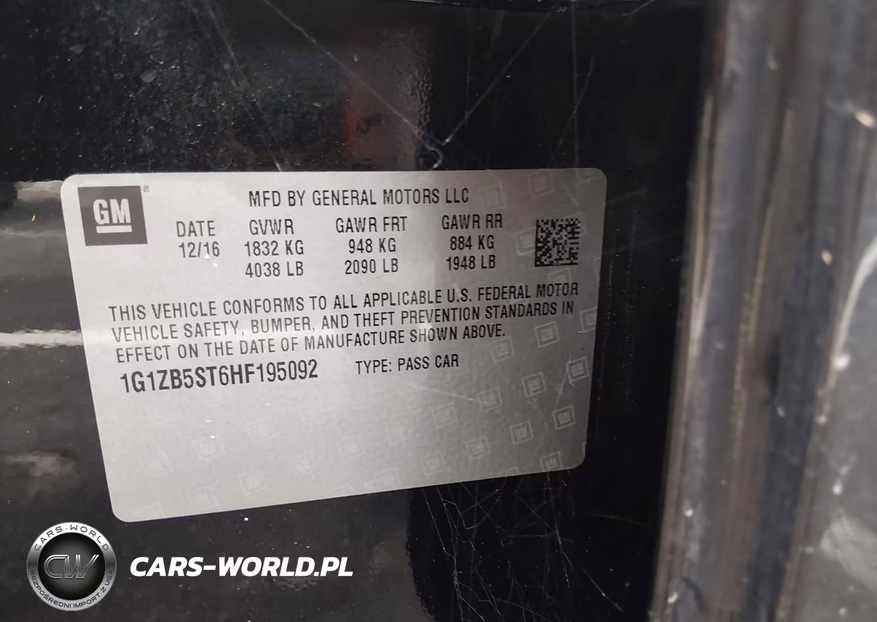 2017 Chevrolet Malibu Ls VIN:1G1ZB5ST6HF195092 - 9