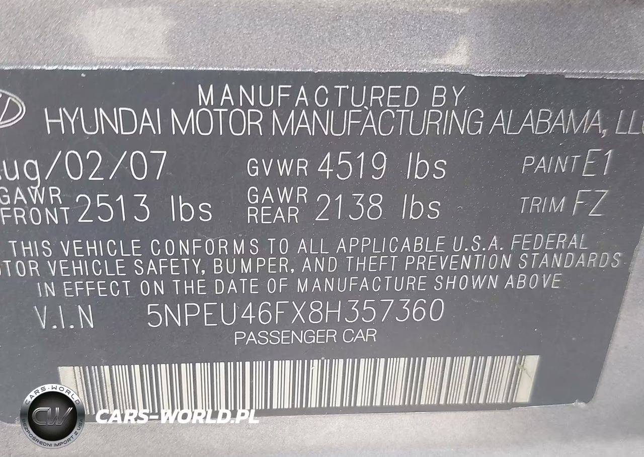 2008 Hyundai Sonata Limited V6-Se V6 VIN:5NPEU46FX8H357360 - 9