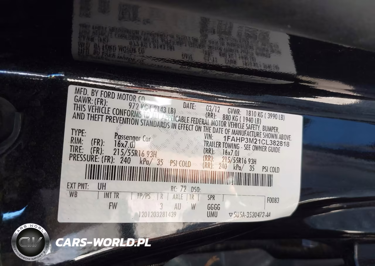 2012 Ford Focus Sel VIN:1FAHP3M21CL382818 - 9