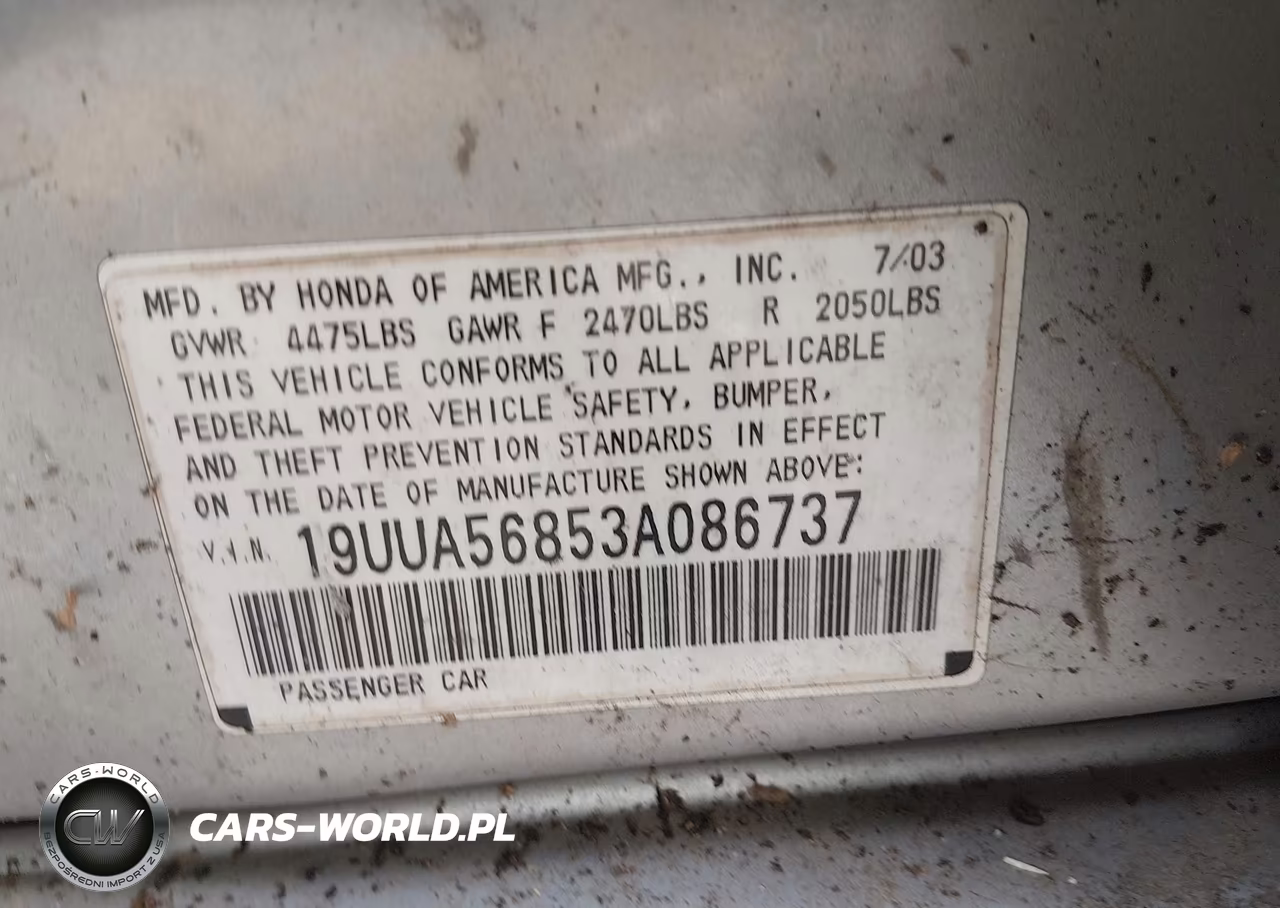 2003 Acura Tl 3.2 Type S VIN:19UUA56853A086737 - 9