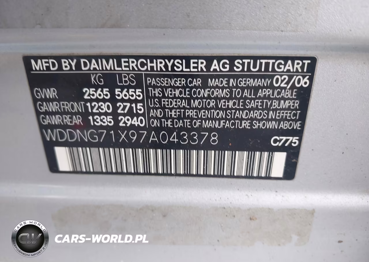 2007 Mercedes-Benz S 550 VIN:WDDNG71X97A043378 - 9