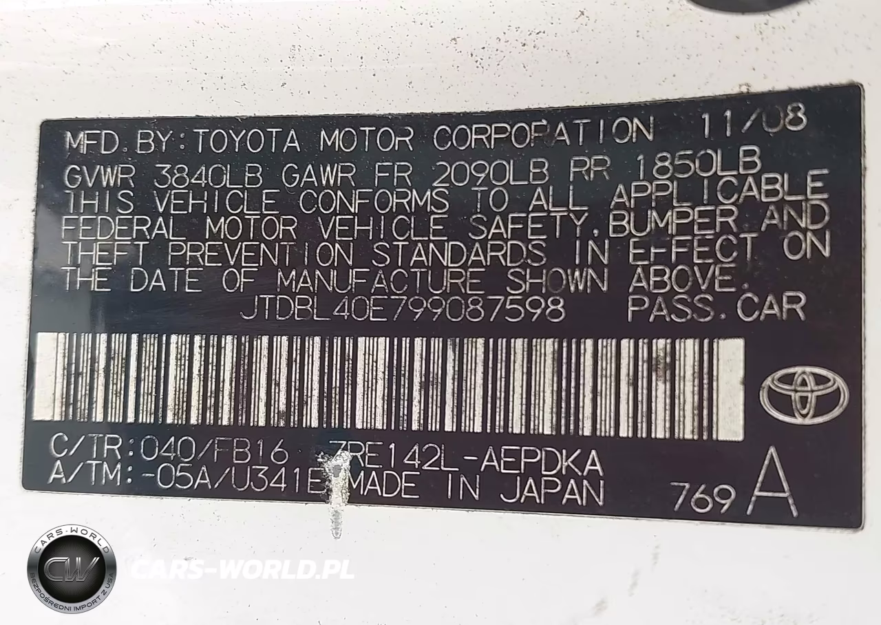2009 Toyota Corolla Le VIN:JTDBL40E799087598 - 9