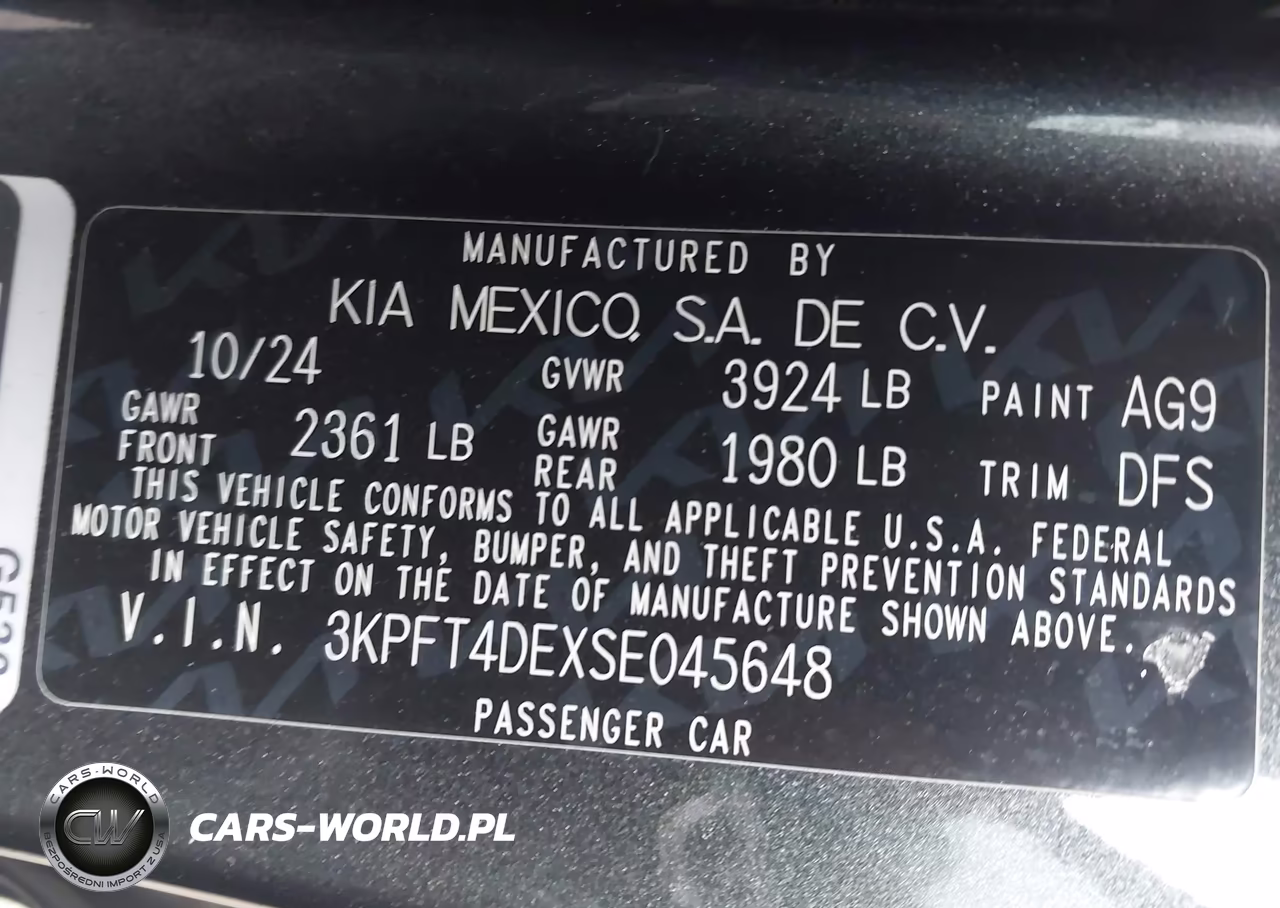 2025 Kia K4 Lx VIN:3KPFT4DEXSE045648 - 9