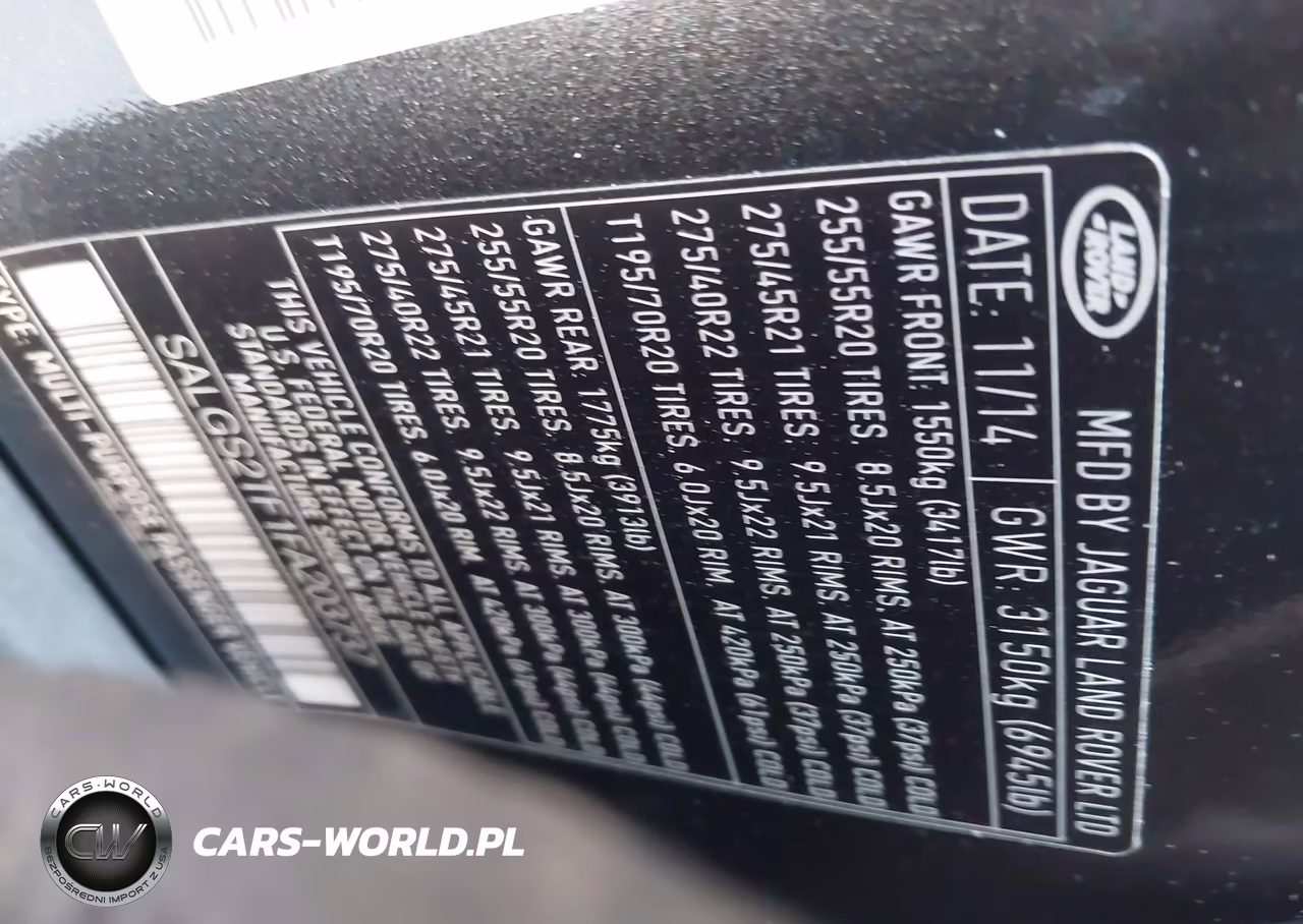 2015 Land Rover Range Rover 5.0L V8 Supercharged VIN:SALGS2TF1FA203737 - 9