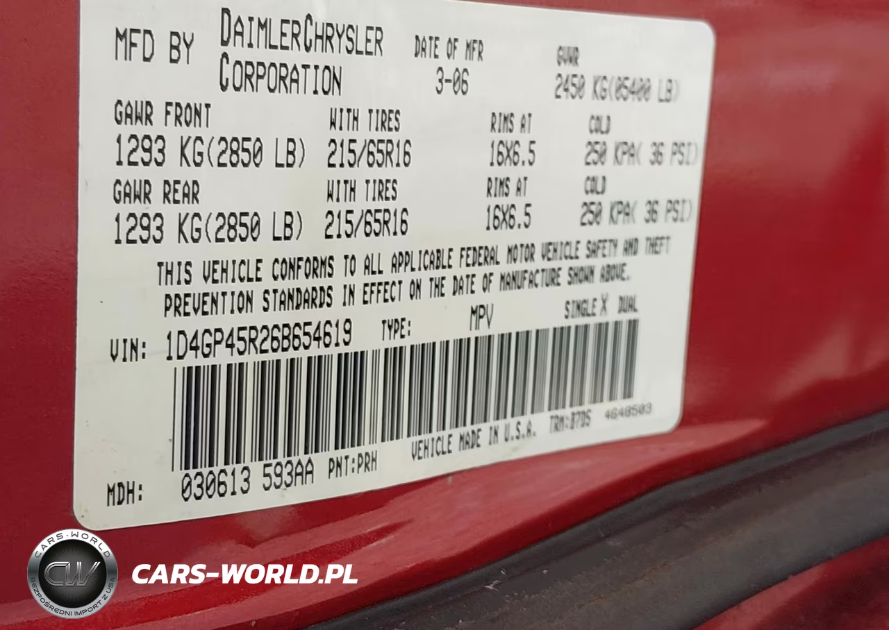 2006 Dodge Caravan Sxt VIN:1D4GP45R26B654619 - 9