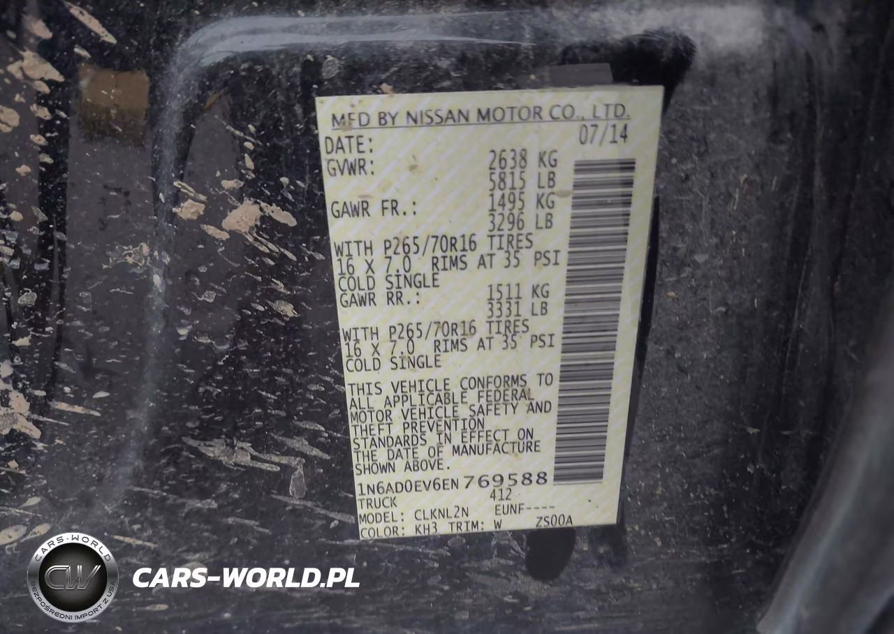 2014 Nissan Frontier Sv VIN:1N6AD0EV6EN769588 - 9