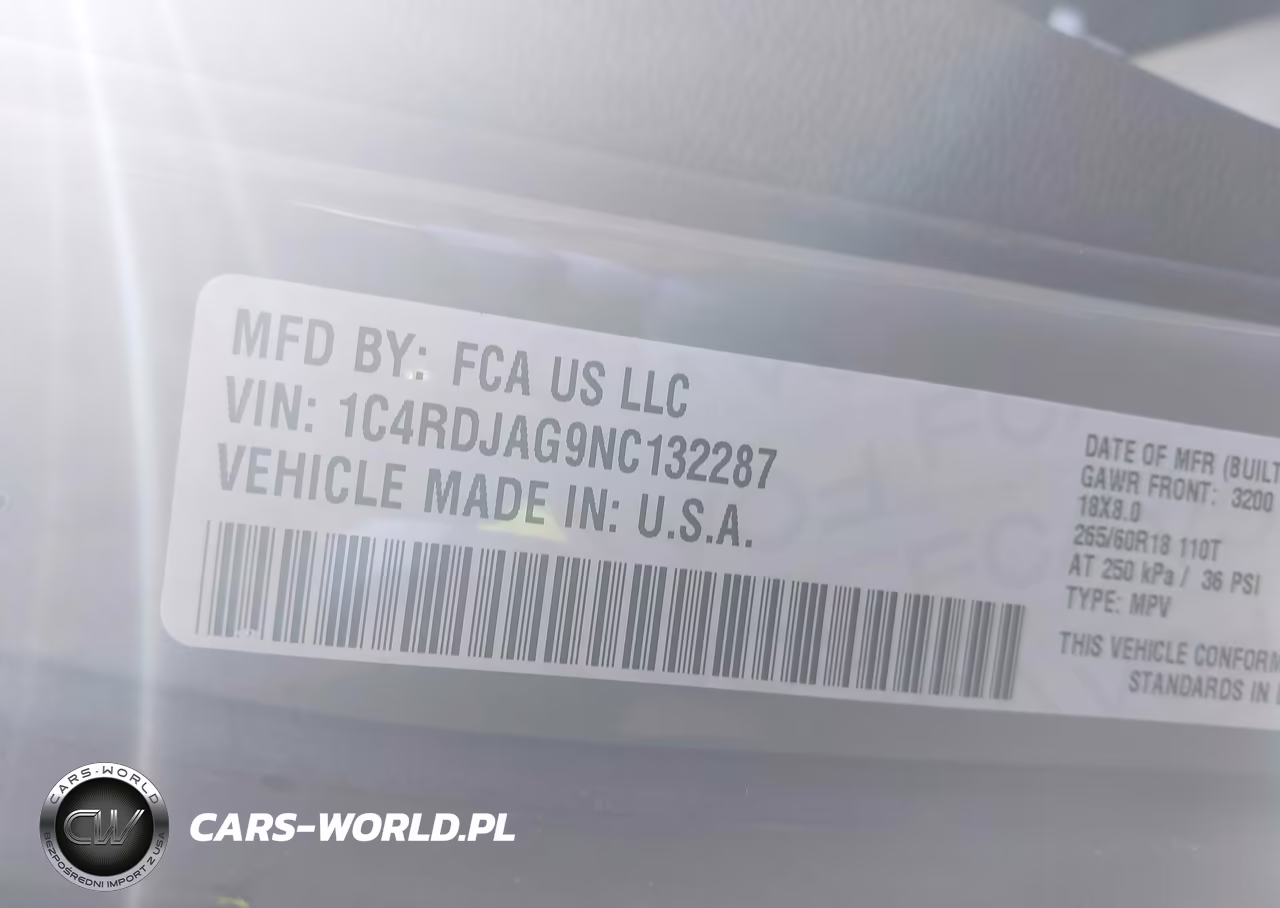 2022 Dodge Durango Sxt Awd VIN:1C4RDJAG9NC132287 - 9