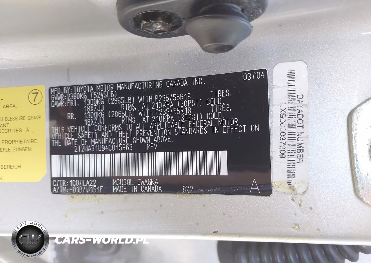 2004 Lexus Rx 330 VIN:2T2HA31U94C015963 - 9
