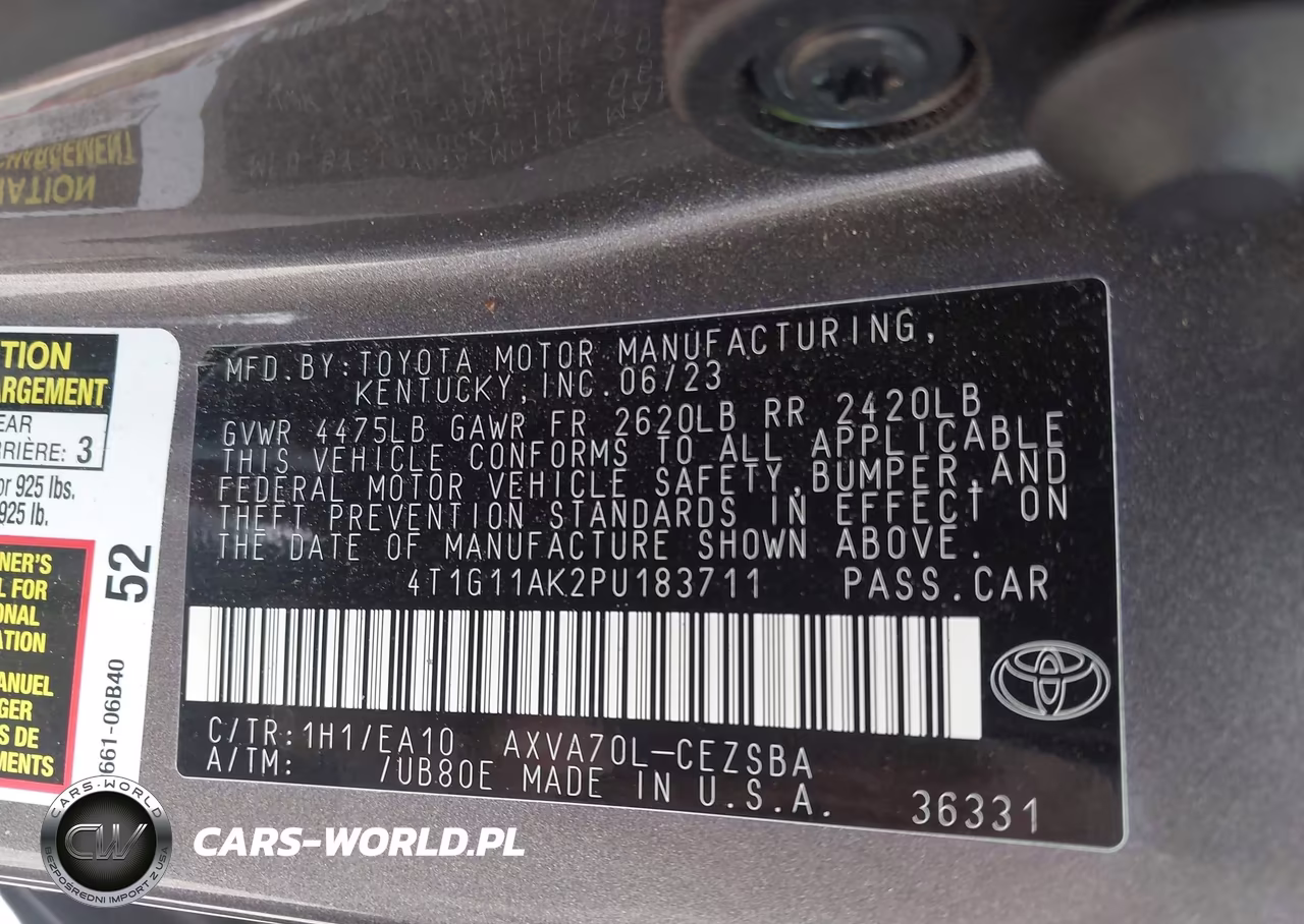2023 Toyota Camry Se VIN:4T1G11AK2PU183711 - 9