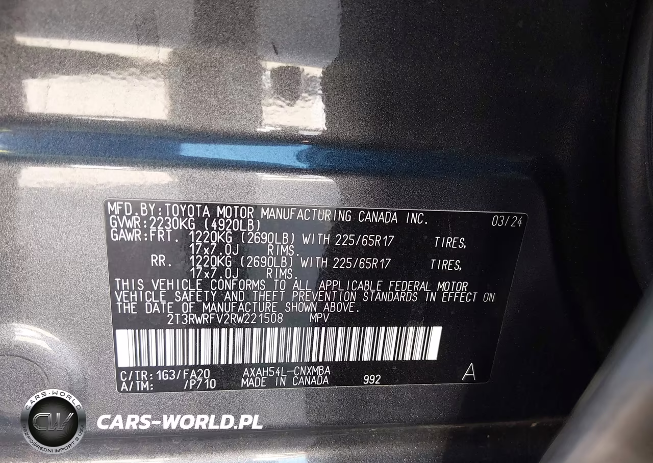 2024 Toyota Rav4 Hybrid Xle VIN:2T3RWRFV2RW221508 - 9