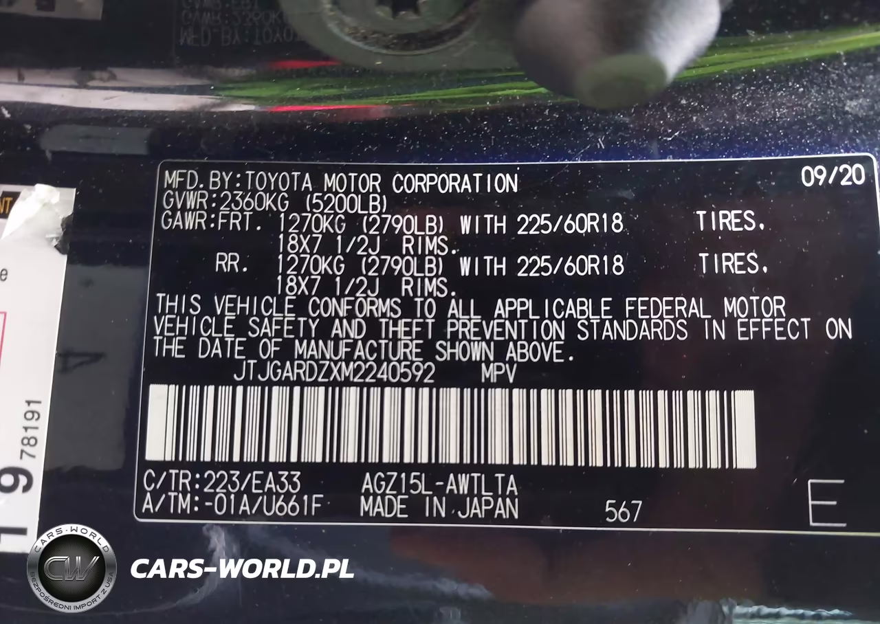 2021 Lexus Nx 300 VIN:JTJGARDZXM2240592 - 9
