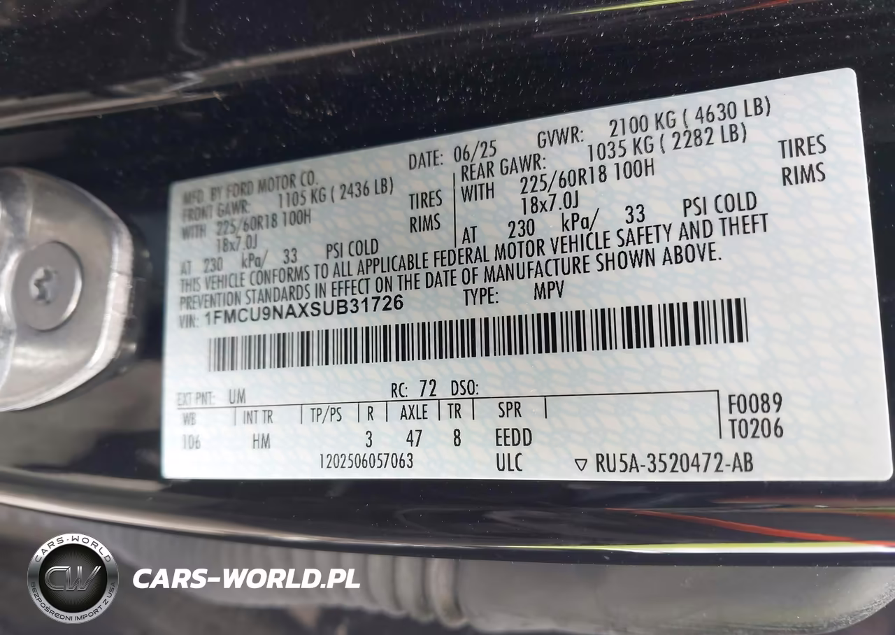 2025 Ford Escape St-Line Select VIN:1FMCU9NAXSUB31726 - 9