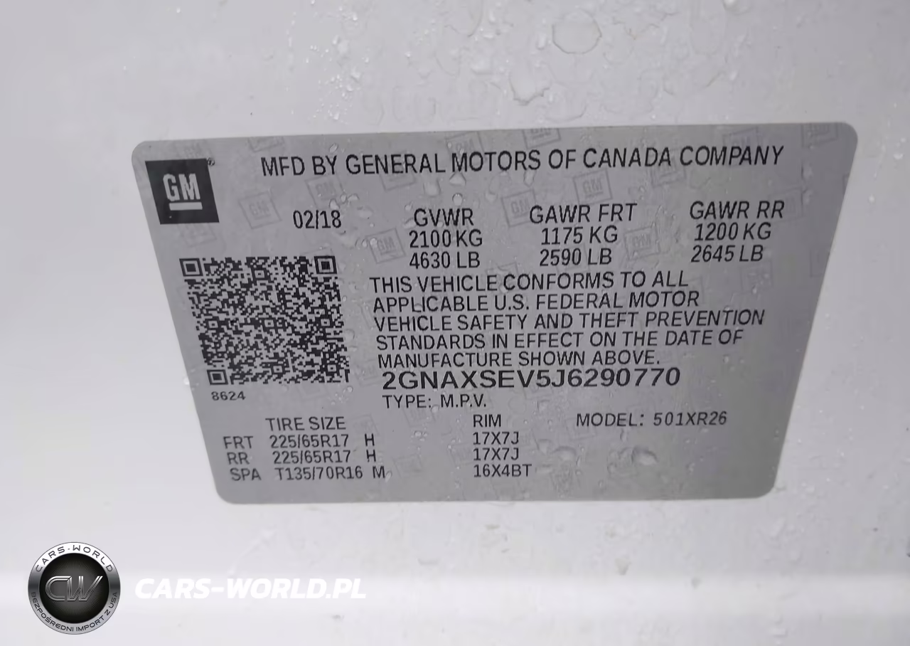2018 Chevrolet Equinox Lt VIN:2GNAXSEV5J6290770 - 9