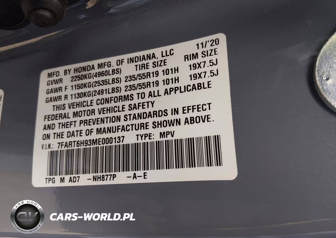 2021 Honda Cr-V Hybrid Touring VIN:7FART6H93ME000137 - 9
