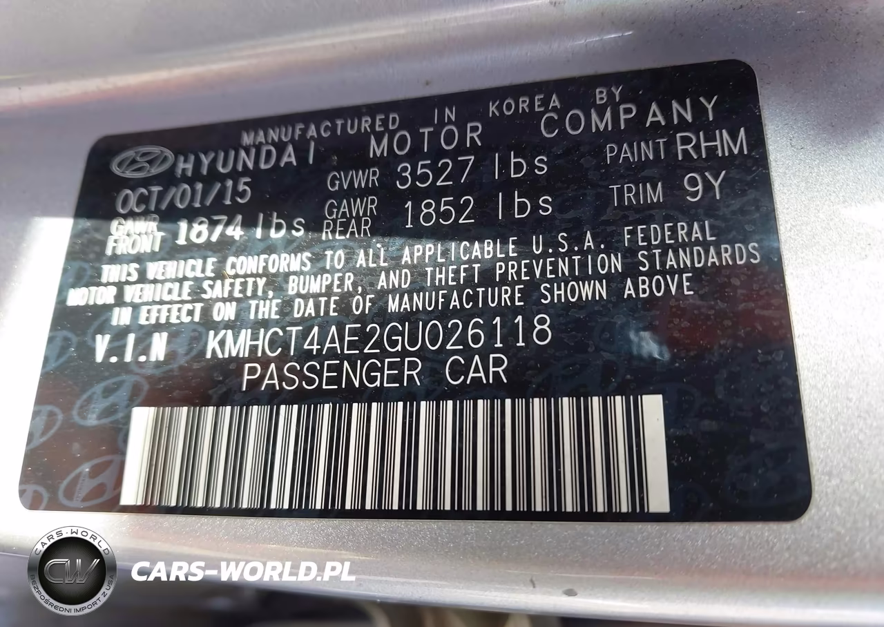 2016 Hyundai Accent Se VIN:KMHCT4AE2GU026118 - 9