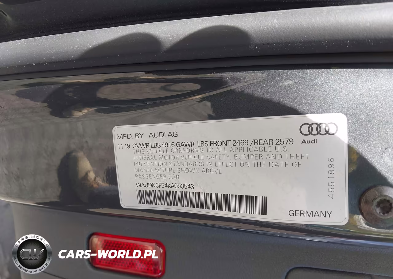 2019 Audi A5 45 Premium VIN:WAUDNCF54KA093543 - 9