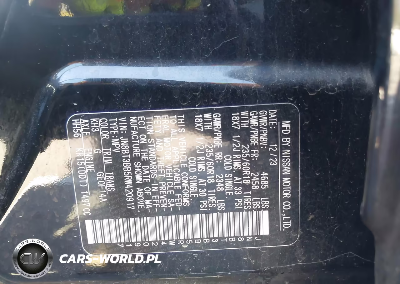 2024 Nissan Rogue Sv Intelligent Awd VIN:JN8BT3BB5RW420917 - 9
