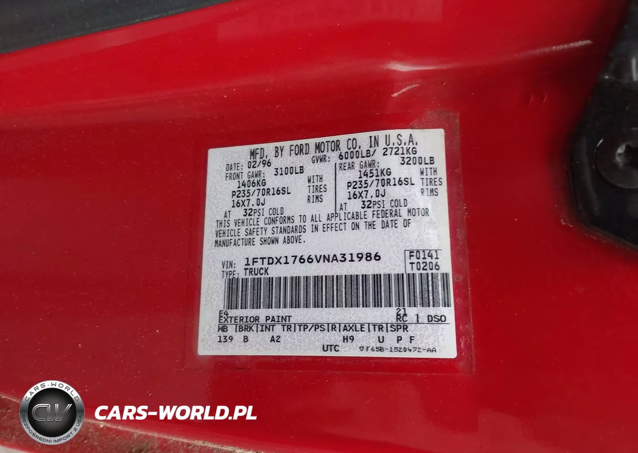 1997 Ford F-150 VIN:1FTDX1766VNA31986 - 9