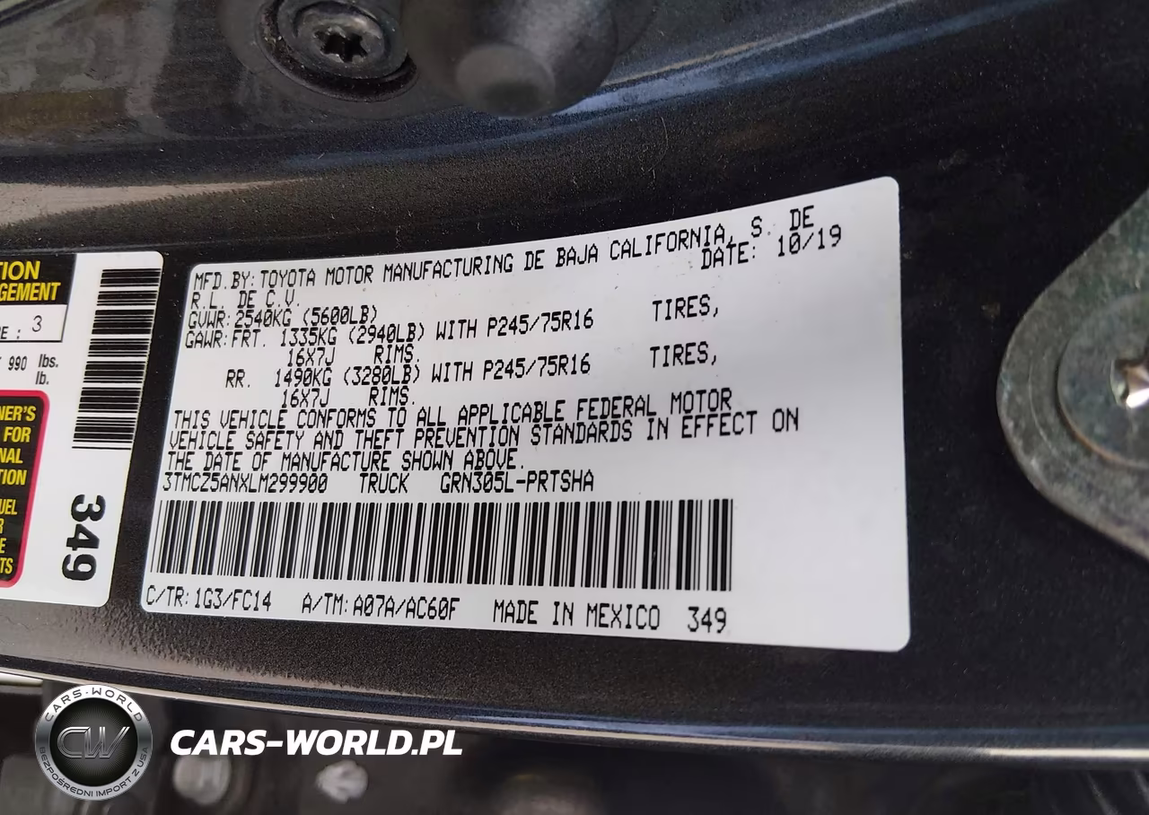 2020 Toyota Tacoma Sr5 V6 VIN:3TMCZ5ANXLM299900 - 9