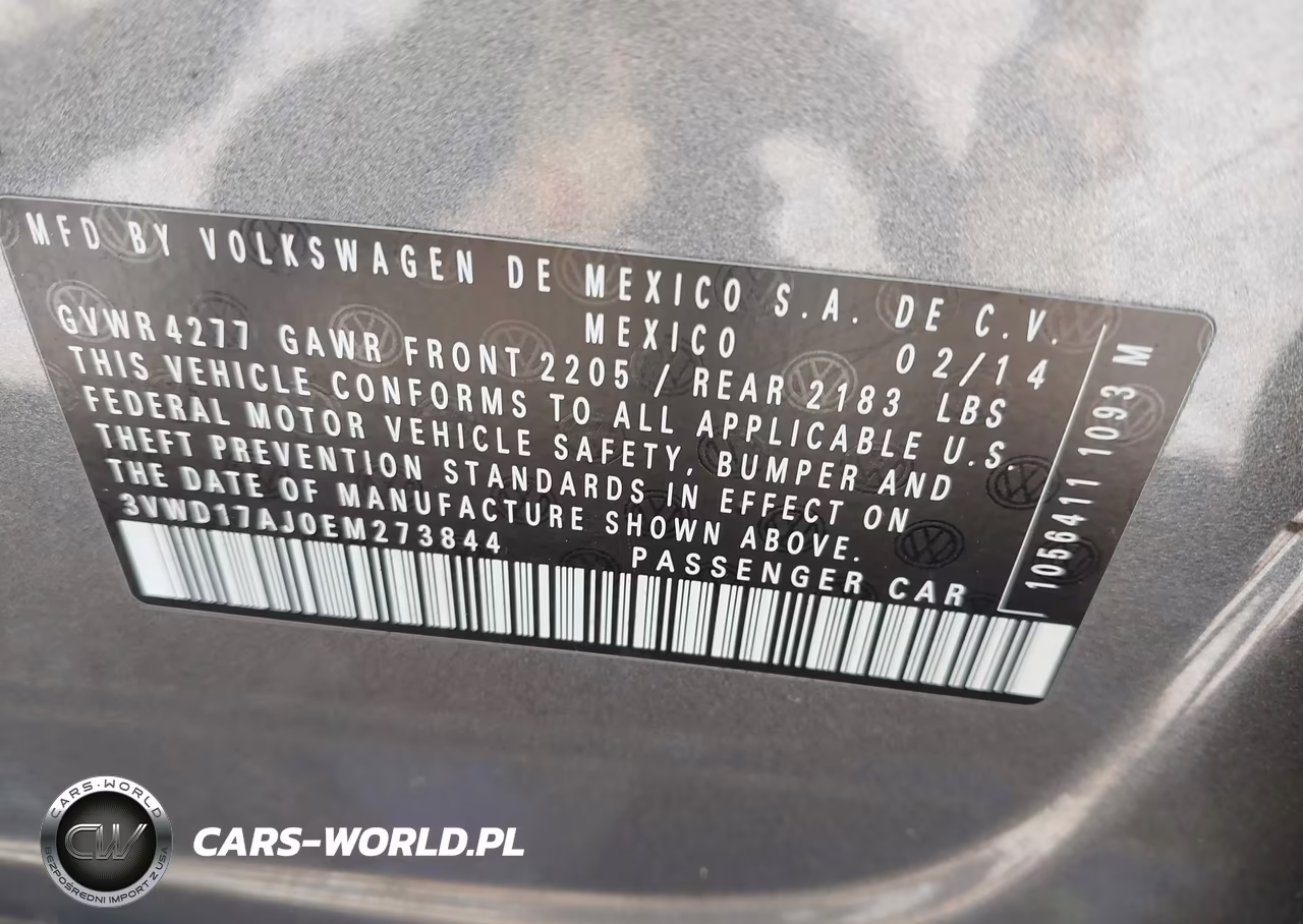 2014 Volkswagen Jetta 1.8T Se VIN:3VWD17AJ0EM273844 - 9