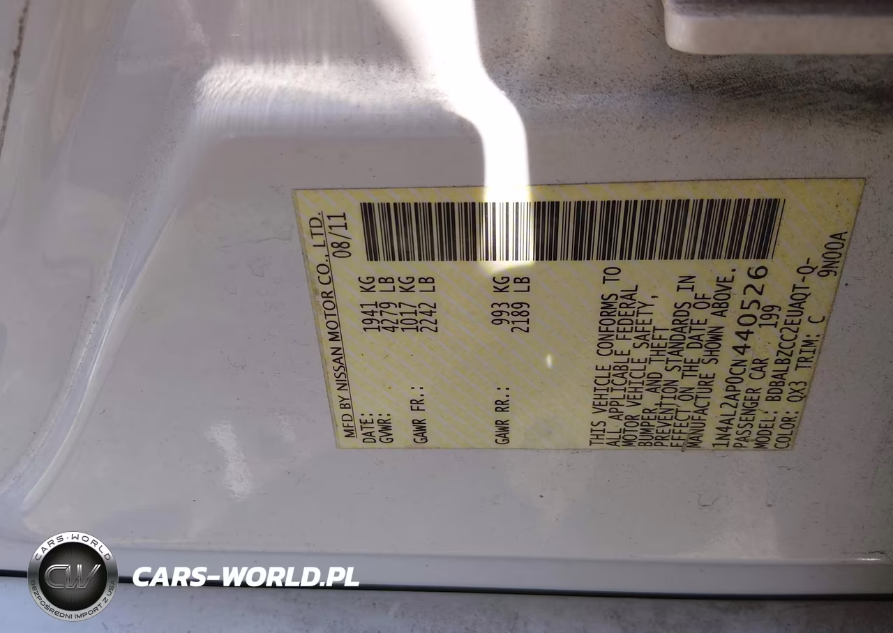 2012 Nissan Altima 2.5 S VIN:1N4AL2AP0CN440526 - 9