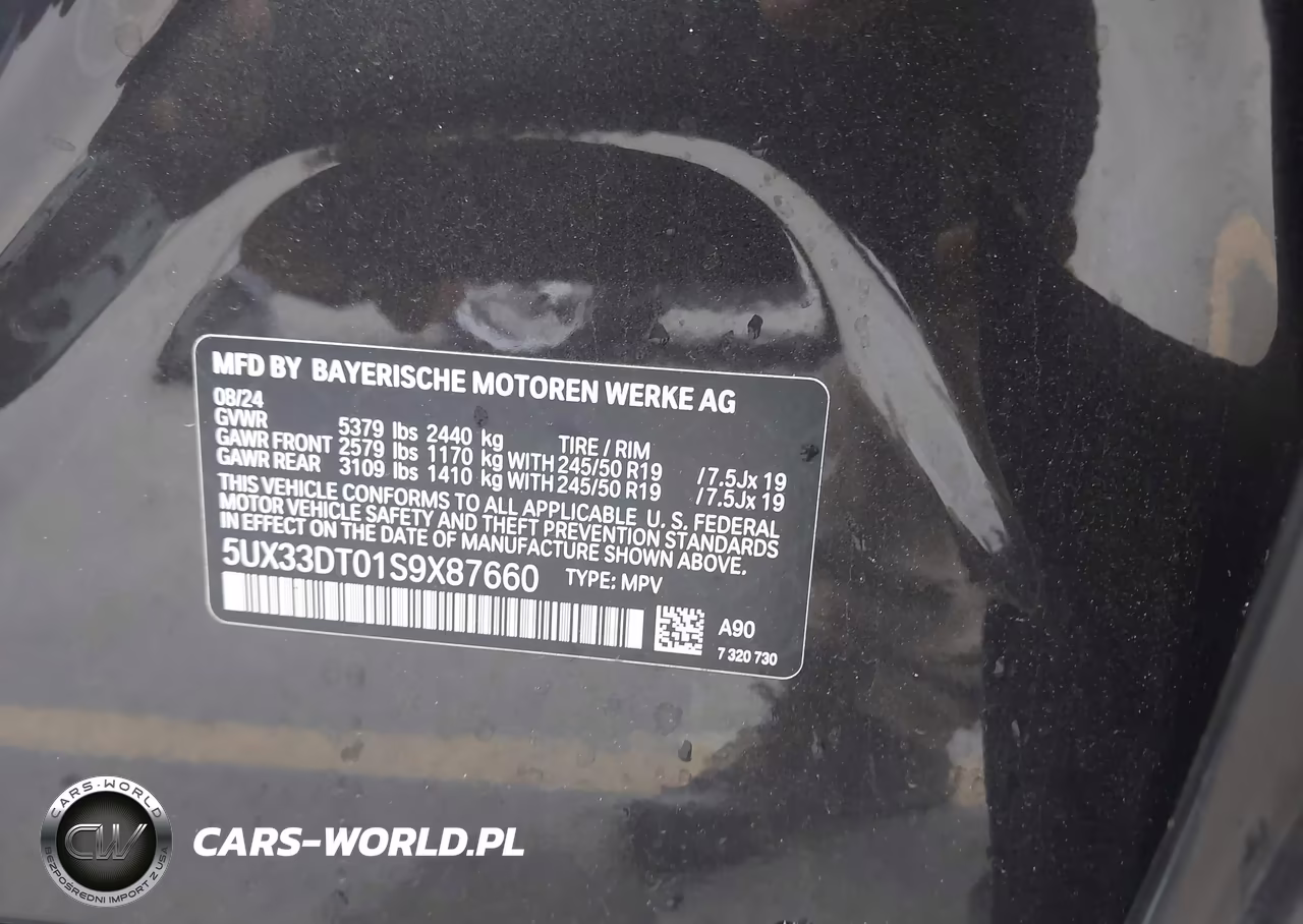 2025 BMW X4 xDrive30I VIN:5UX33DT01S9X87660 - 9