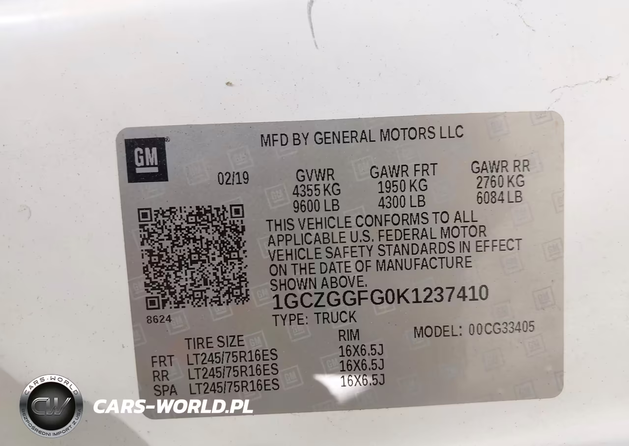 2019 Chevrolet Express 3500 Work Van VIN:1GCZGGFG0K1237410 - 4