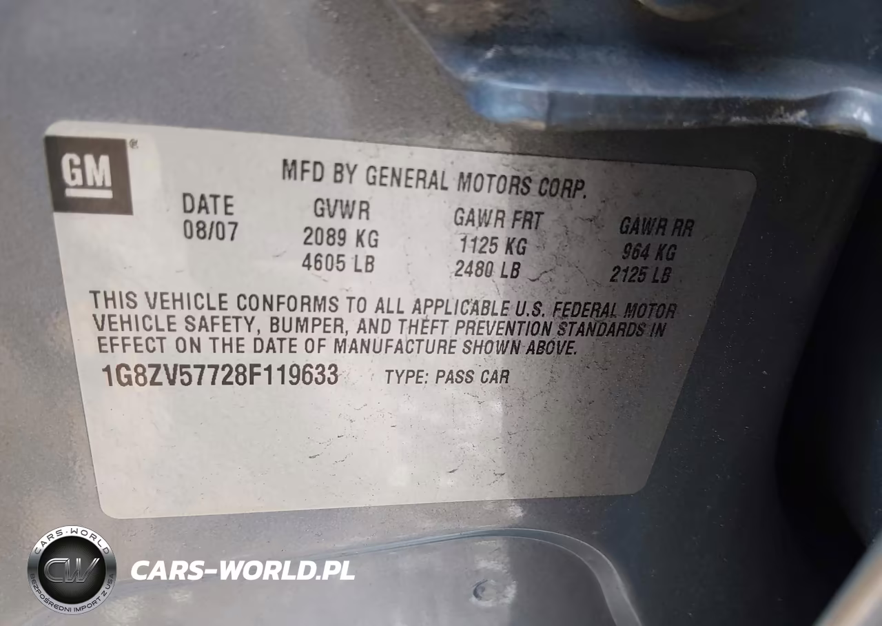 2008 Saturn Aura Xr VIN:1G8ZV57728F119633 - 9
