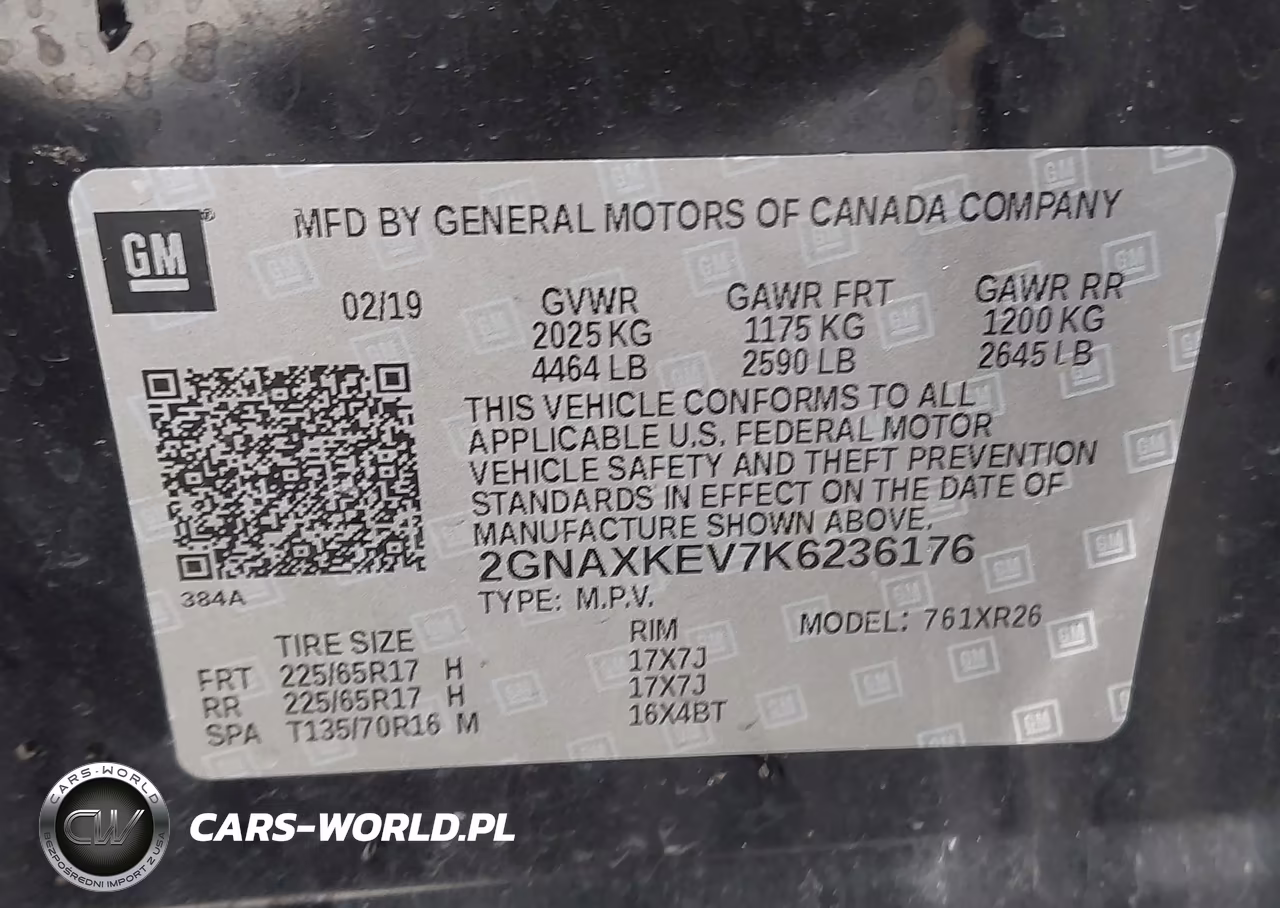 2019 Chevrolet Equinox Lt VIN:2GNAXKEV7K6236176 - 9
