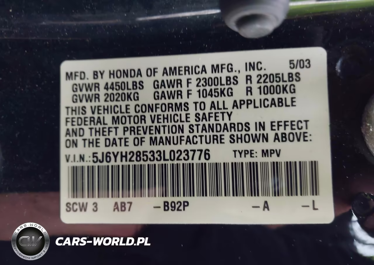 2003 Honda Element Ex VIN:5J6YH28533L023776 - 9