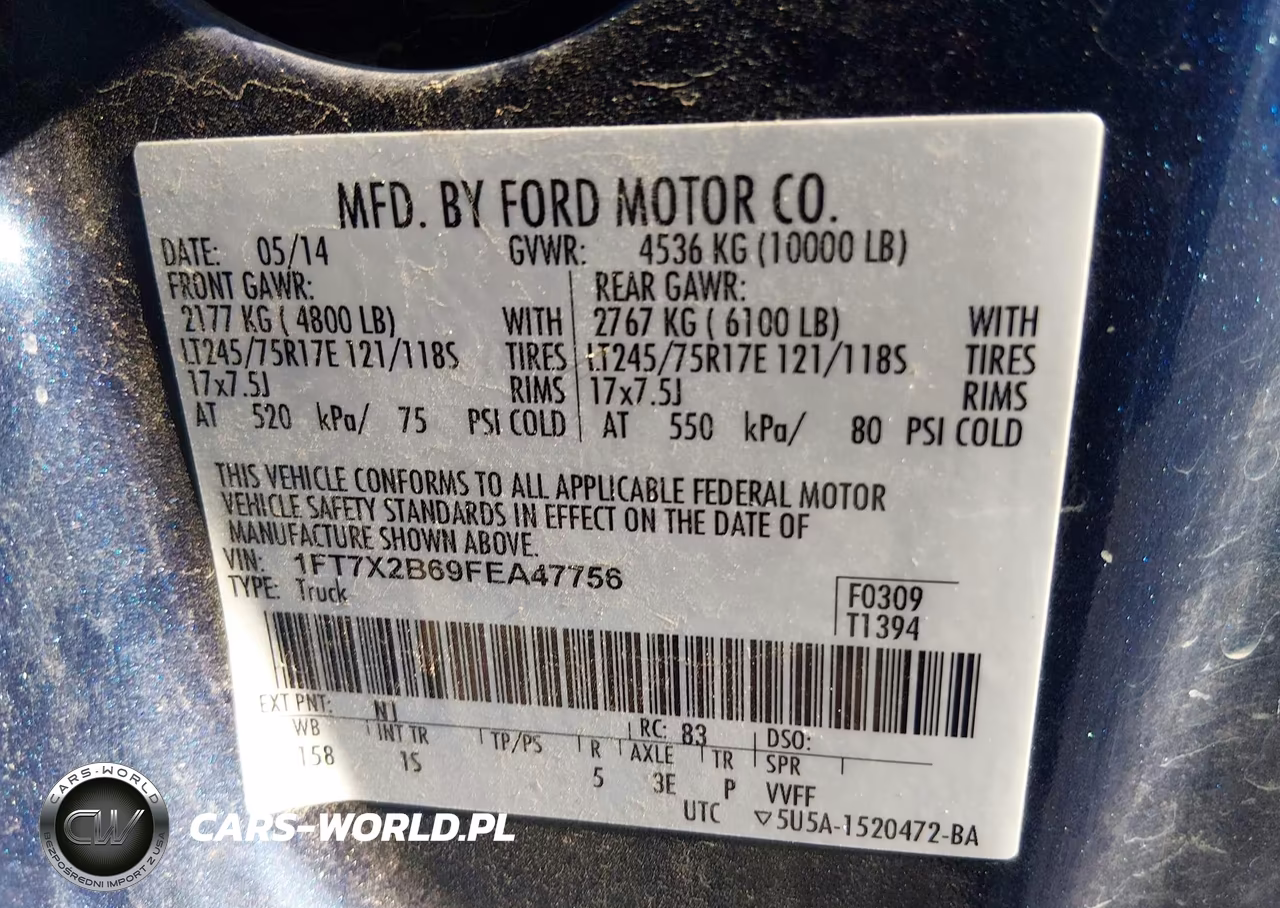 2015 Ford F-250 Xl VIN:1FT7X2B69FEA47756 - 9