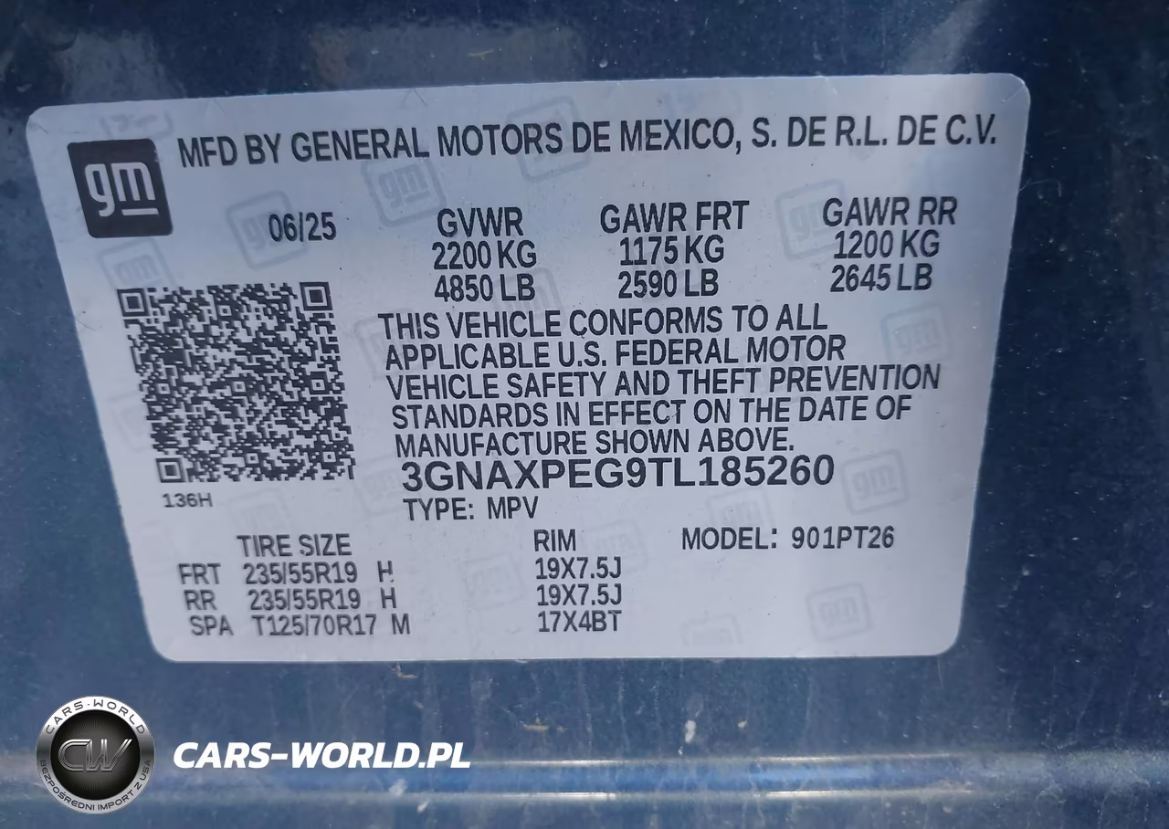2026 Chevrolet Equinox Awd Lt VIN:3GNAXPEG9TL185260 - 9