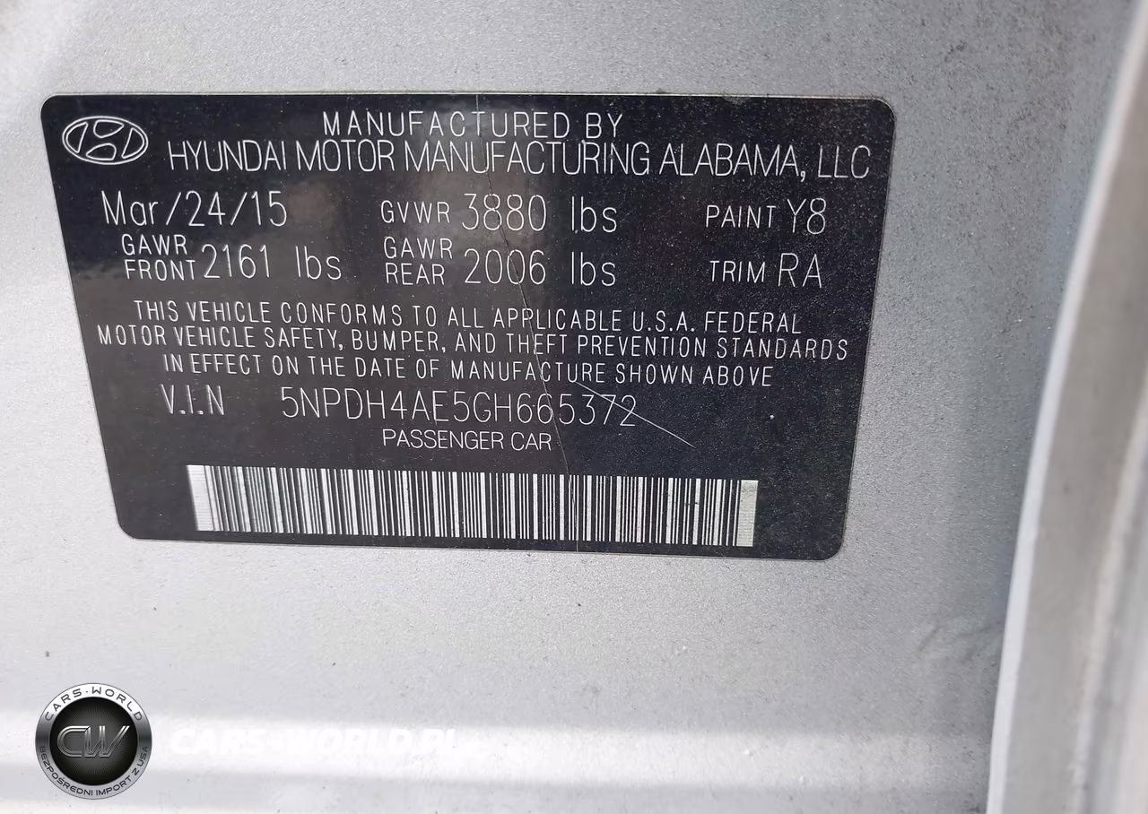 2016 Hyundai Elantra Se VIN:5NPDH4AE5GH665372 - 9