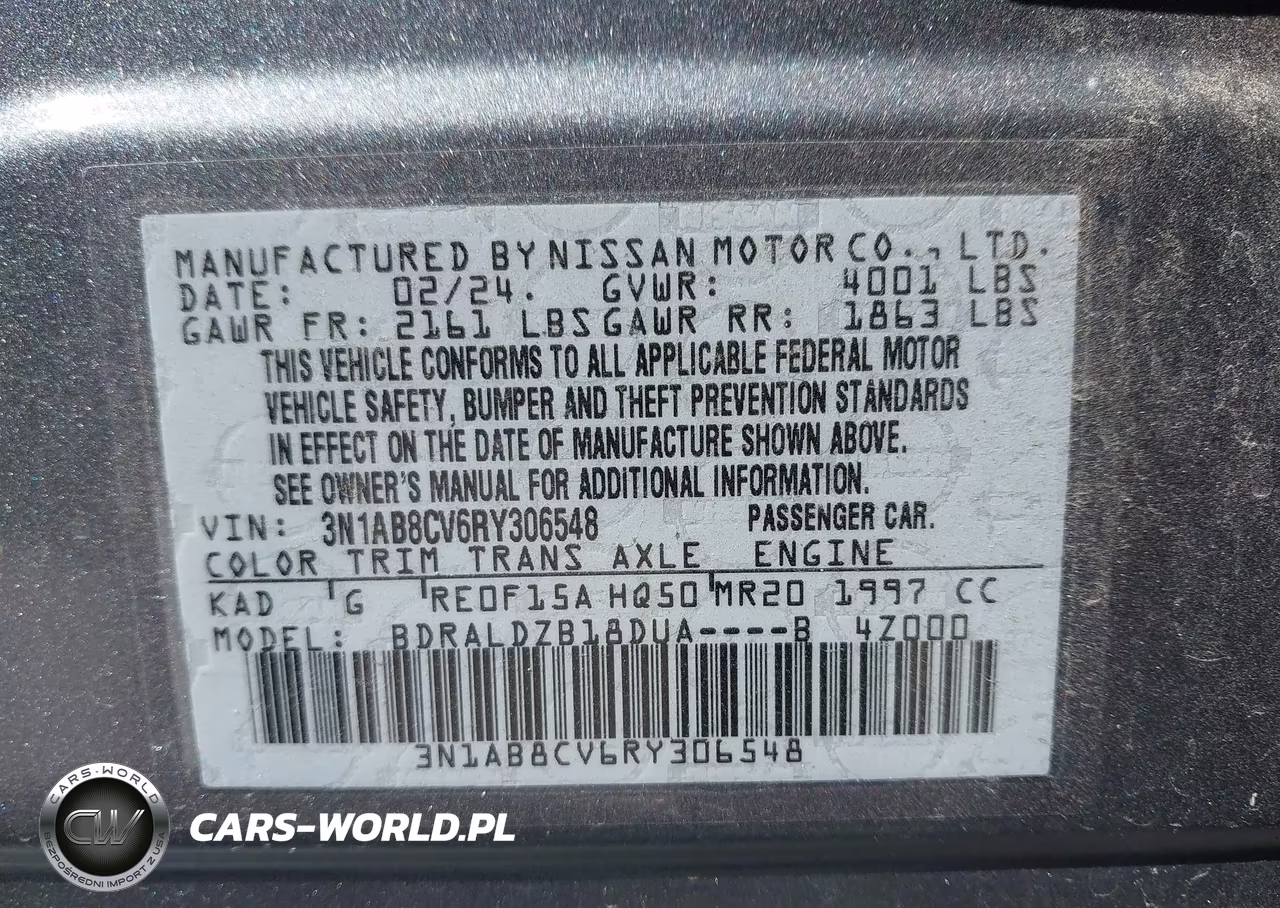2024 Nissan Sentra Sv Xtronic Cvt VIN:3N1AB8CV6RY306548 - 9