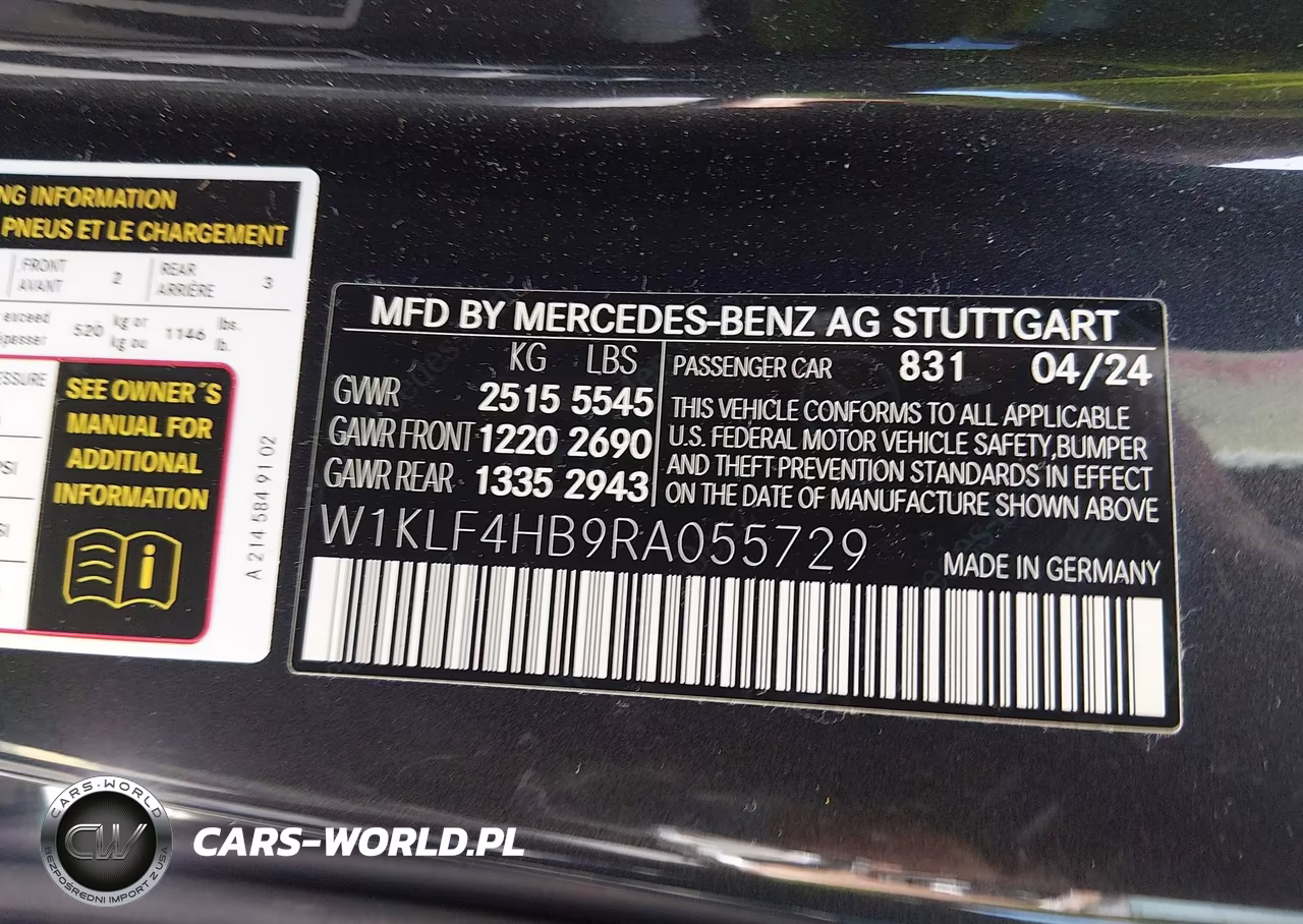 2024 Mercedes-Benz E 350 VIN:W1KLF4HB9RA055729 - 9