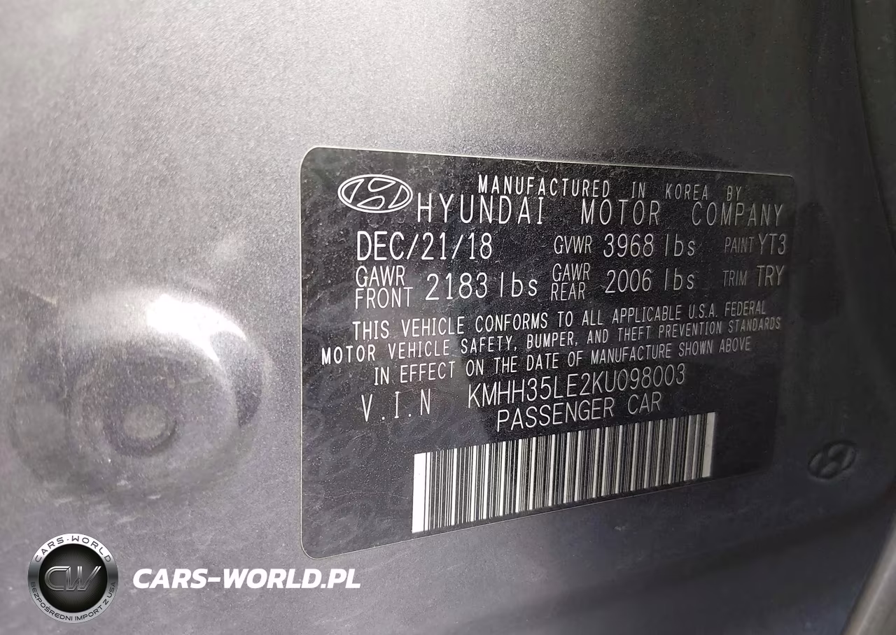 2019 Hyundai Elantra Gt VIN:KMHH35LE2KU098003 - 9
