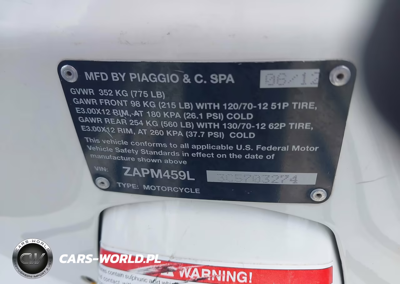 2012 Vespa Gts 300 Super VIN:ZAPM459L3C5703274 - 10