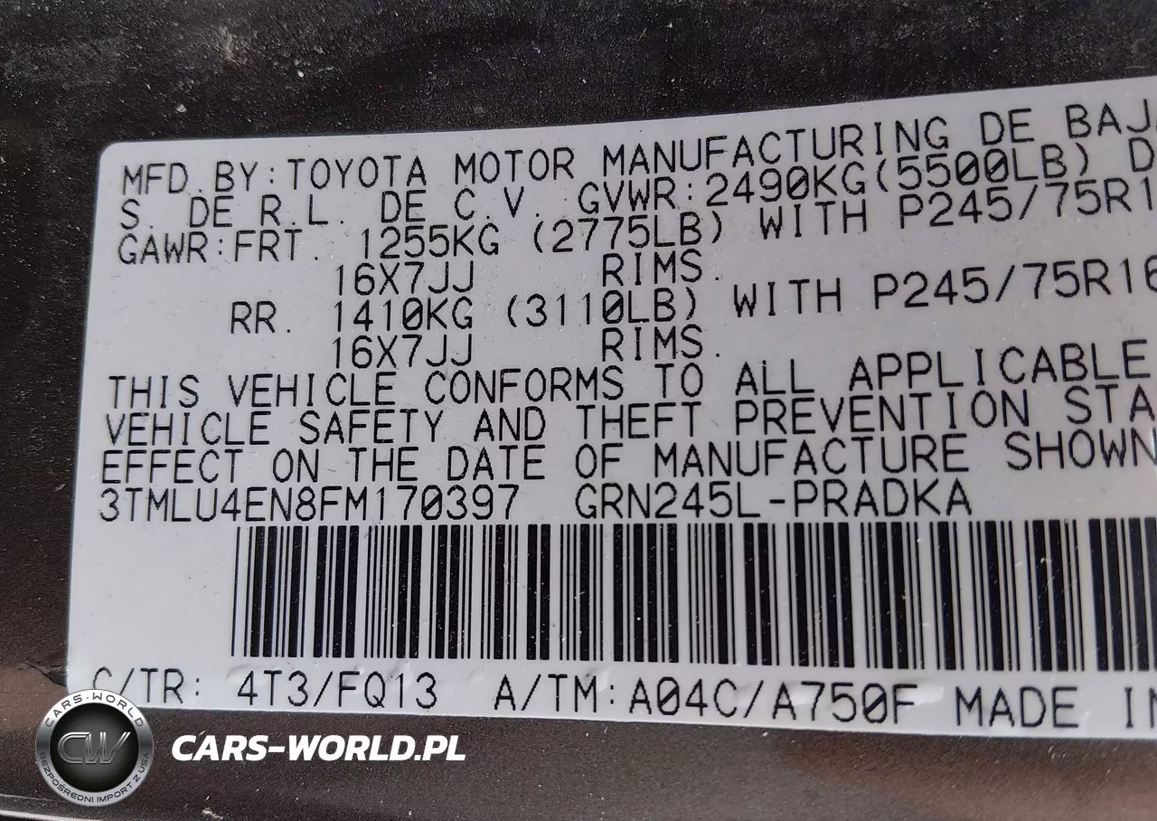 2015 Toyota Tacoma Base V6 VIN:3TMLU4EN8FM170397 - 9