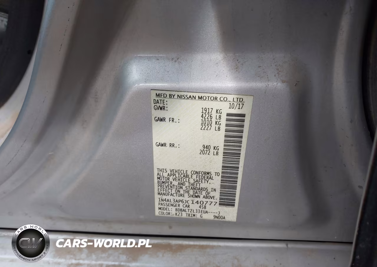 2018 Nissan Altima 2.5 Sl VIN:1N4AL3AP6JC140777 - 9