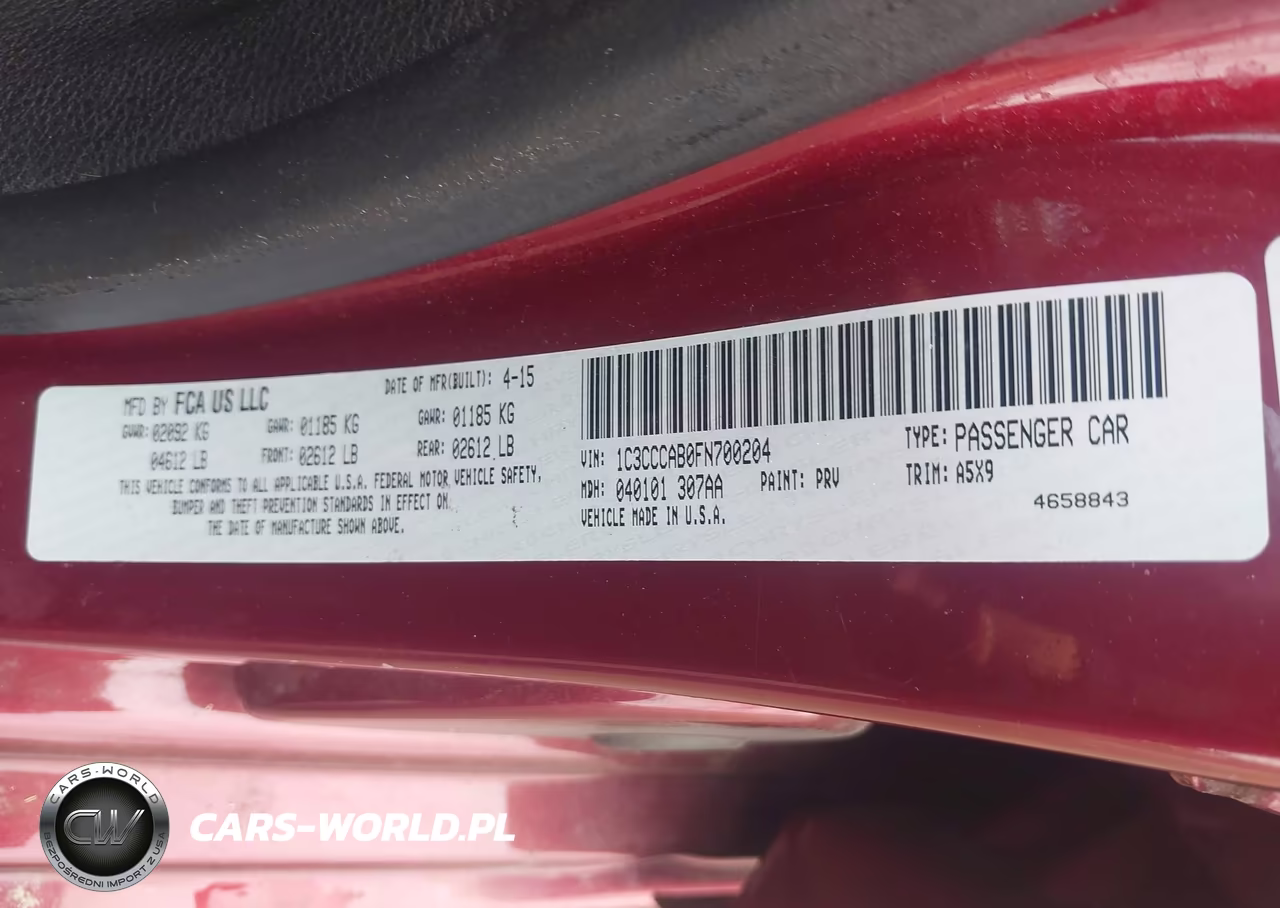 2015 Chrysler 200 Limited VIN:1C3CCCAB0FN700204 - 9