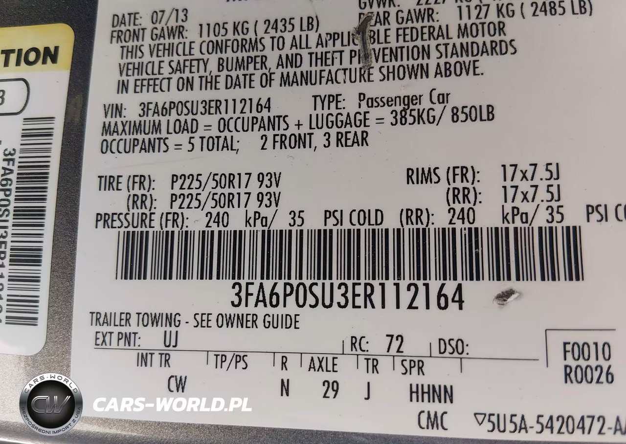 2014 Ford Fusion Energi Titanium VIN:3FA6P0SU3ER112164 - 9