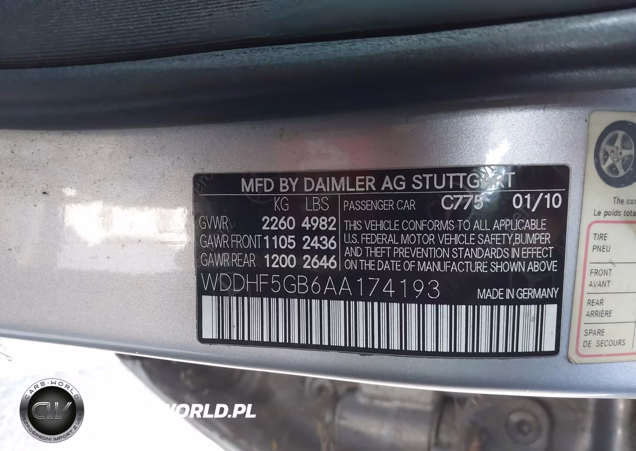 2010 Mercedes-Benz E 350 VIN:WDDHF5GB6AA174193 - 9