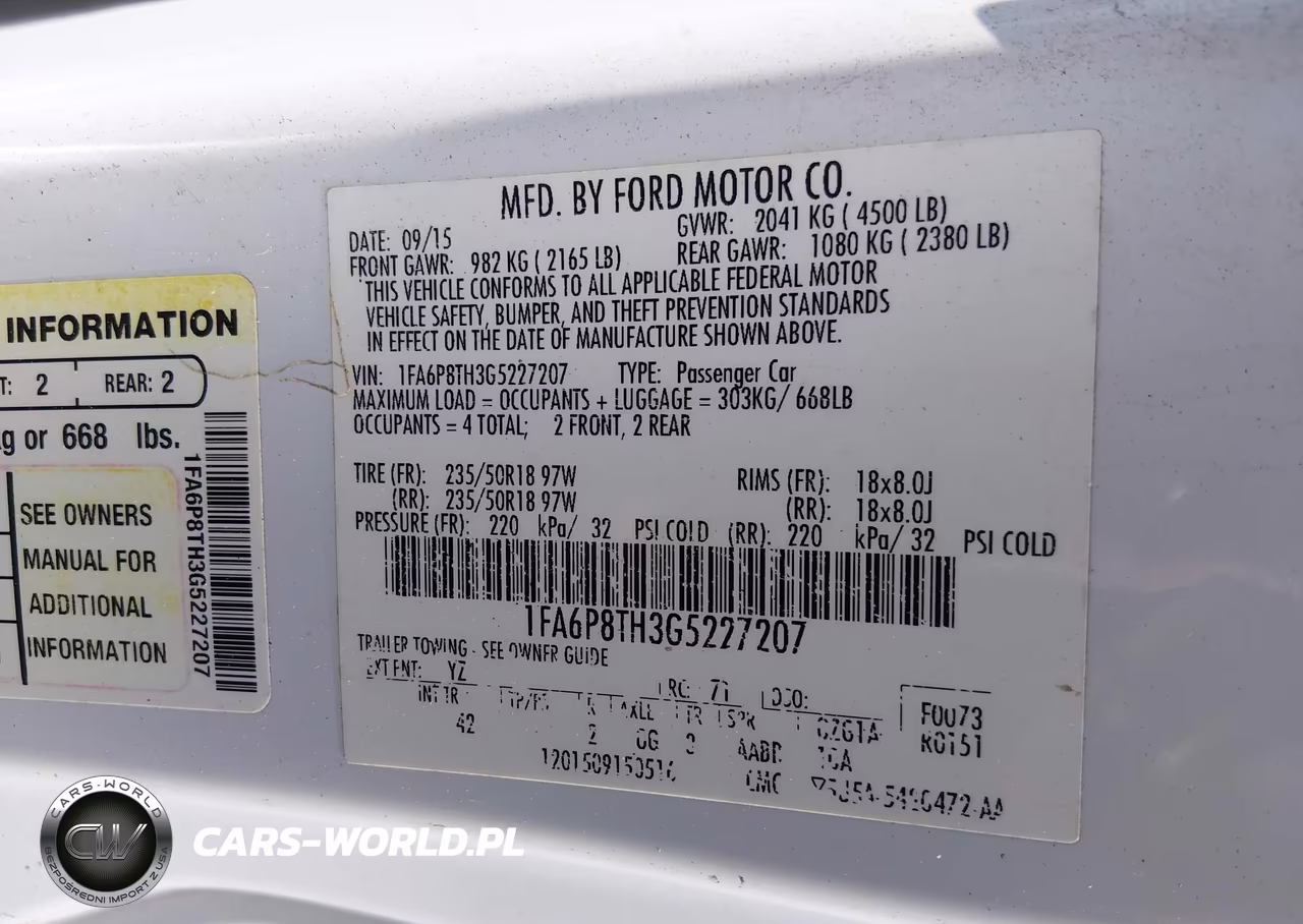 2016 Ford Mustang Ecoboost VIN:1FA6P8TH3G5227207 - 9