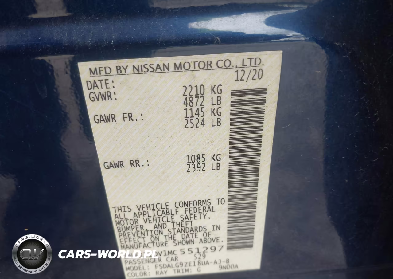 2021 Nissan Leaf Sl Plus 62 Kwh VIN:1N4BZ1DV1MC551297 - 9