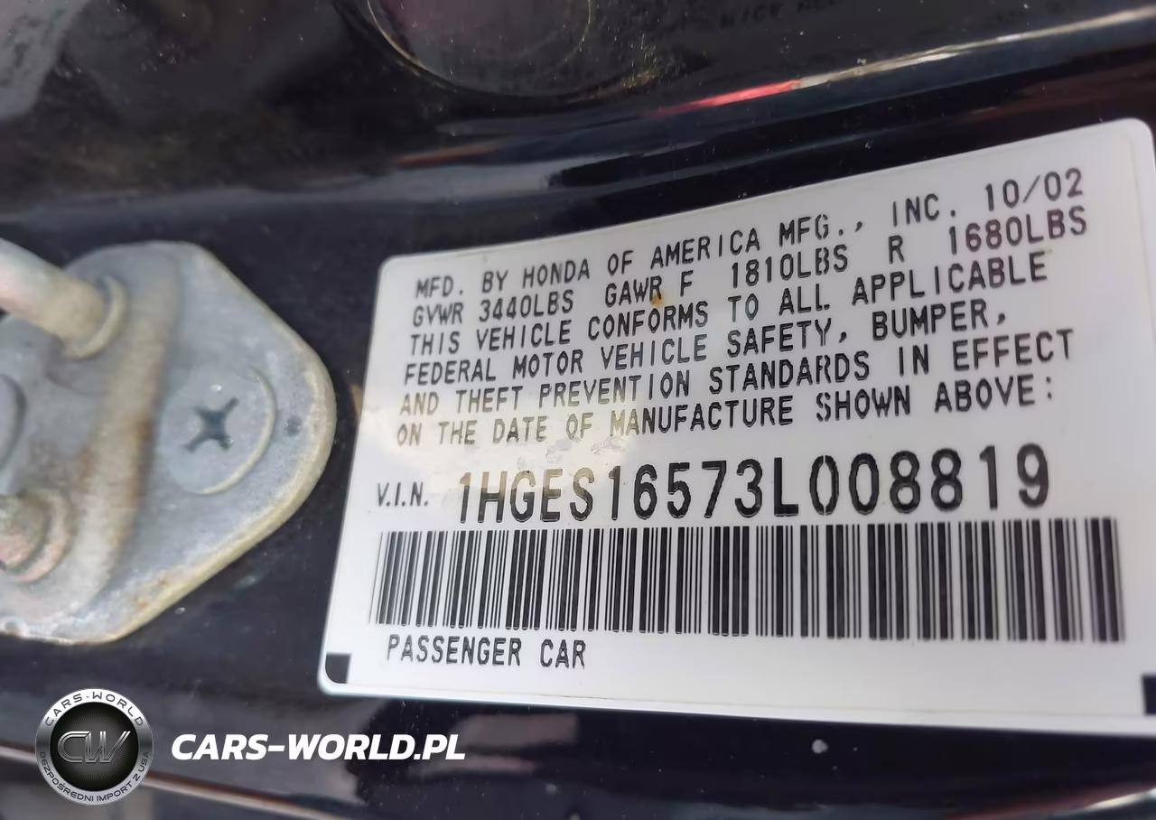 2003 Honda Civic Lx VIN:1HGES16573L008819 - 9
