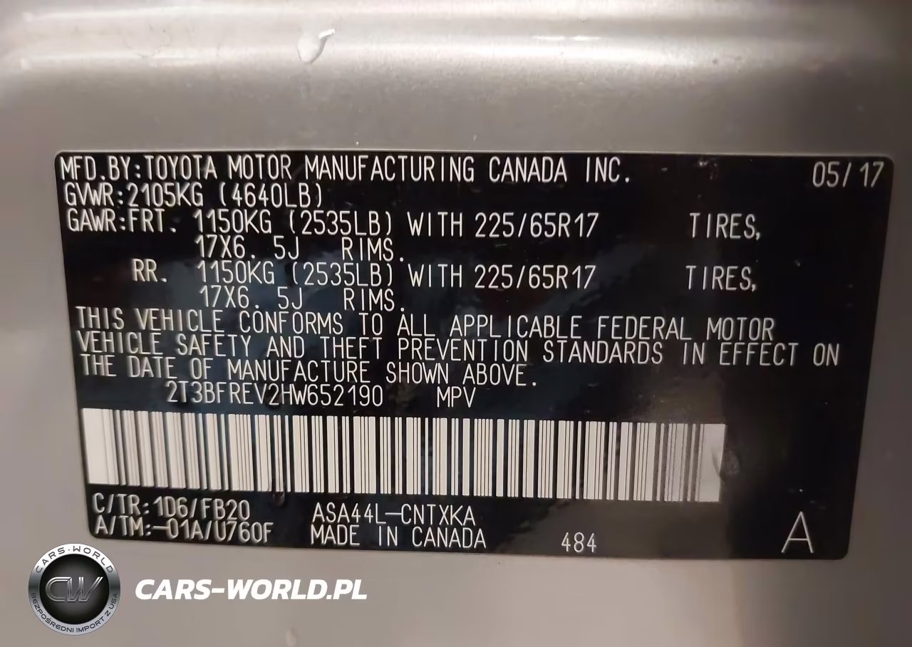 2017 Toyota Rav4 Le VIN:2T3BFREV2HW652190 - 9