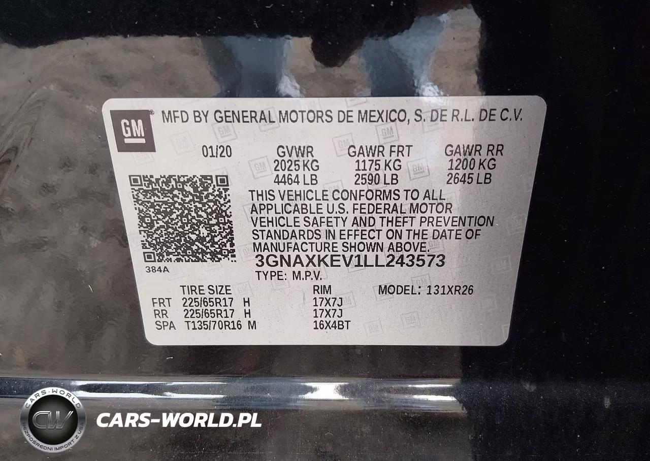 2020 Chevrolet Equinox Fwd Lt 1.5L Turbo VIN:3GNAXKEV1LL243573 - 9
