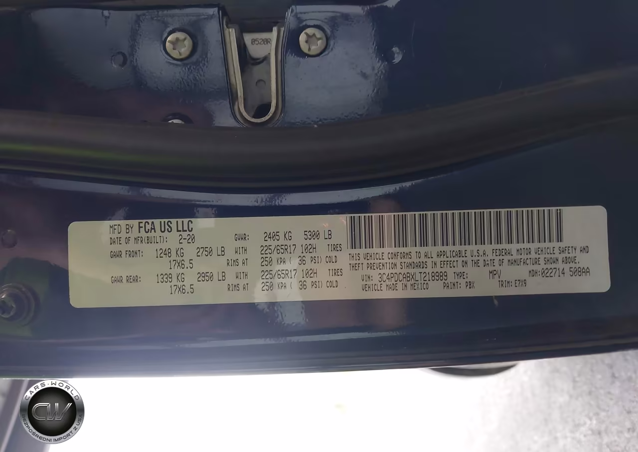 2020 Dodge Journey Se Value VIN:3C4PDCABXLT218989 - 9